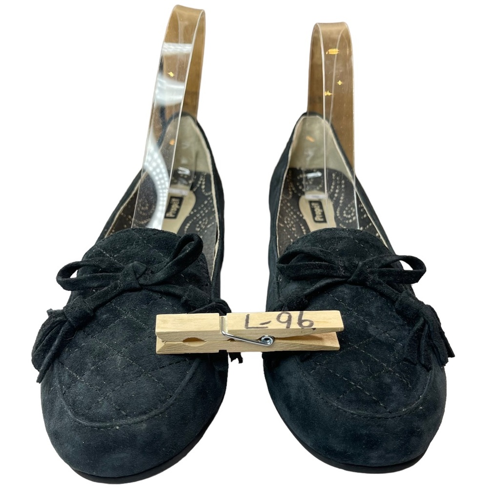 Propet black suede loafers with tassels flats womens shoes size 7.5 - Picture 9 of 15